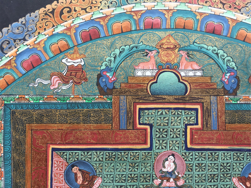Amitayus mandala thangka | Handmade Sacred Thangka Painting