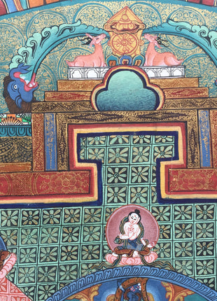 Amitayus mandala thangka | Handmade Sacred Thangka Painting