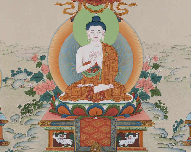 5 Dhyani Buddha Thangka