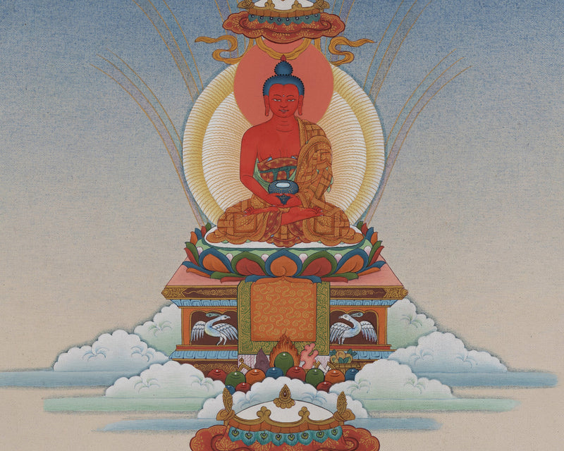 5 Dhyani Buddha Thangka, High Quality Giclee Canvas Print