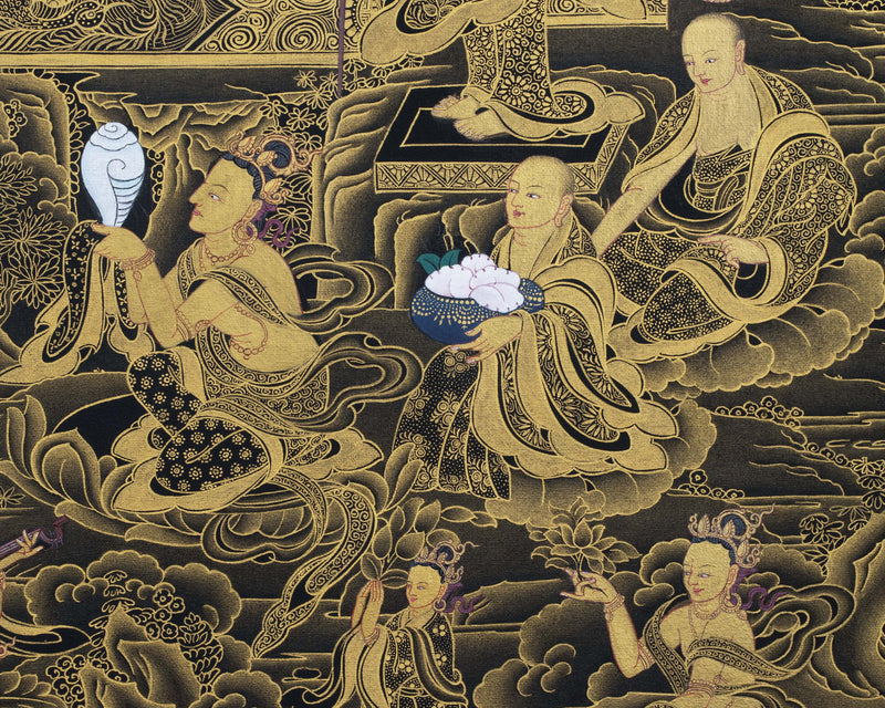 Buddha Shakyamuni Thangka, High Quality Canvas Thangka Print, Shakyamuni Buddha, Nakthang thangka tradition