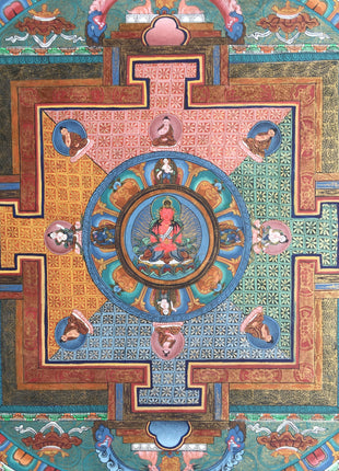 Amitayus mandala thangka | Handmade Sacred Thangka Painting