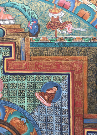 Amitayus mandala thangka | Handmade Sacred Thangka Painting