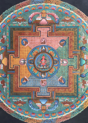 Amitayus mandala thangka | Handmade Sacred Thangka Painting
