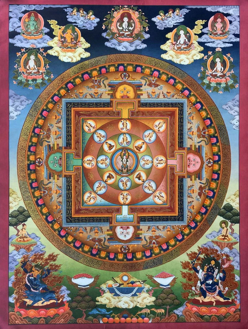 Lokeshvara Mandala Thangka | Tibetan Buddhist Craft