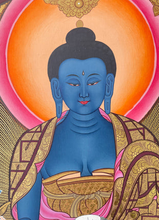 Original Hand painted Medicine Buddha Thangka | Tibetan Art