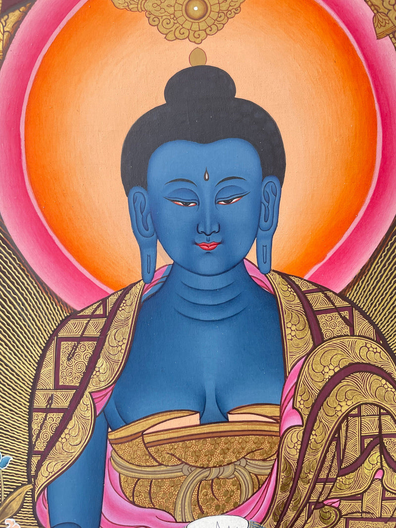 Original Hand painted Medicine Buddha Thangka | Tibetan Art