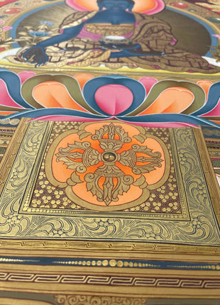 Original Hand painted Medicine Buddha Thangka | Tibetan Art