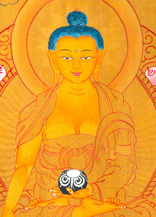 Five Dhyani Buddhas | Original Hand painted Five Buddhas Thanka Painting