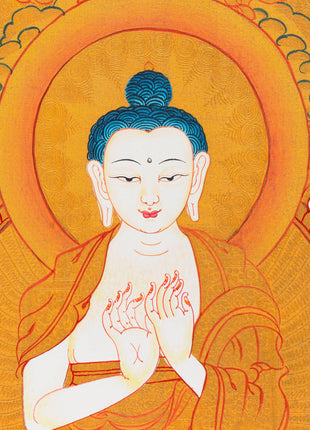 Five Dhyani Buddhas | Original Hand painted Five Buddhas Thanka Painting