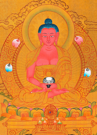 Five Dhyani Buddhas | Original Hand painted Five Buddhas Thanka Painting