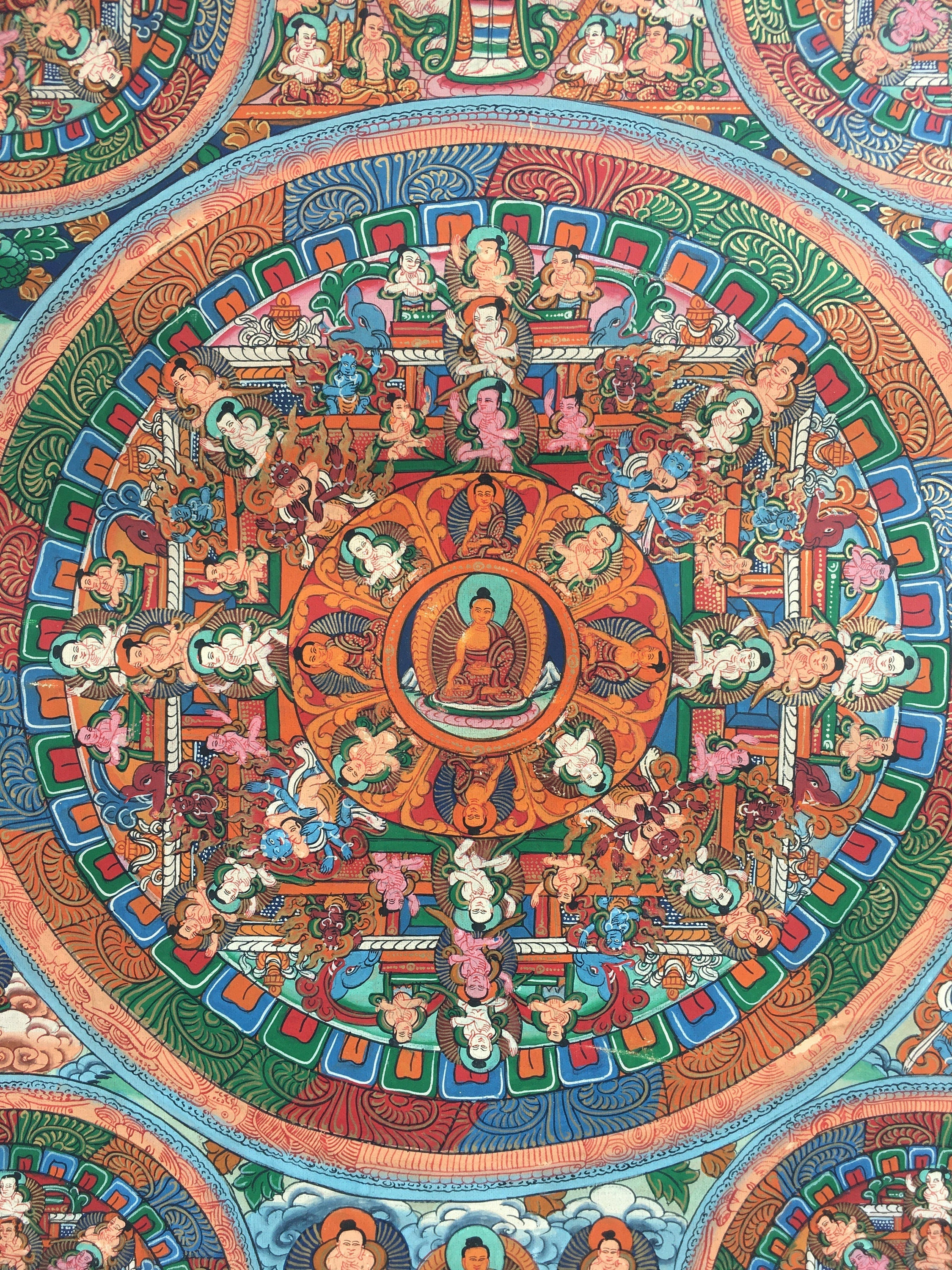 Traditional Buddhist Mandala | Bright Colored Mandala