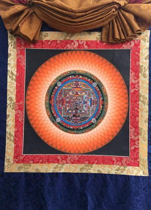 Kalachakra Mandala With Lotus | Tibetan Art | Thangka Painting