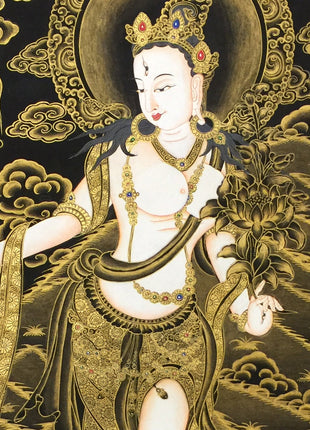 White Tara Thangka  | Tibetan Buddhist Deity Dolkar