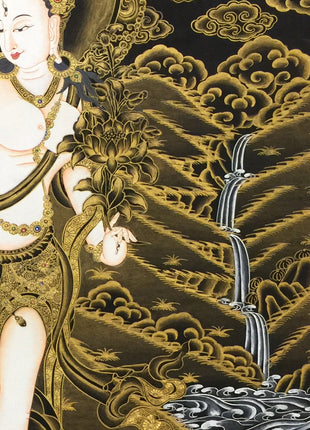 White Tara Thangka  | Tibetan Buddhist Deity Dolkar