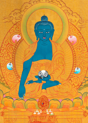 Five Dhyani Buddhas | Original Hand painted Five Buddhas Thanka Painting