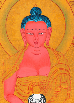 Five Dhyani Buddhas | Original Hand painted Five Buddhas Thanka Painting