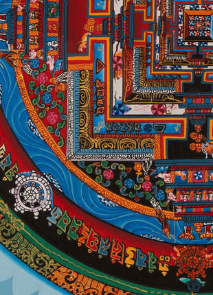 Kalachakra Mandala Thangka |  Tibetan Thangka Art  for Meditation