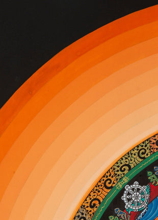 FineQuality Kalachakra Mandala | Mandala with Orange Halo