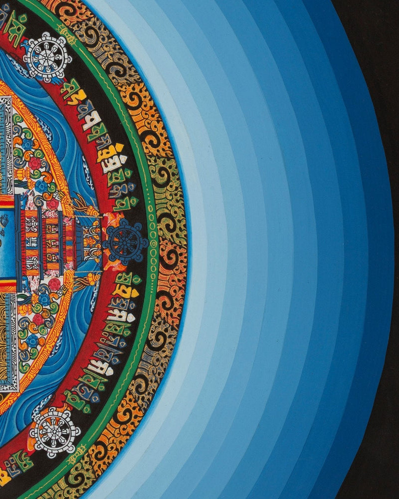 Quality Kalachakra Mandala |  Mandala Blue Halo