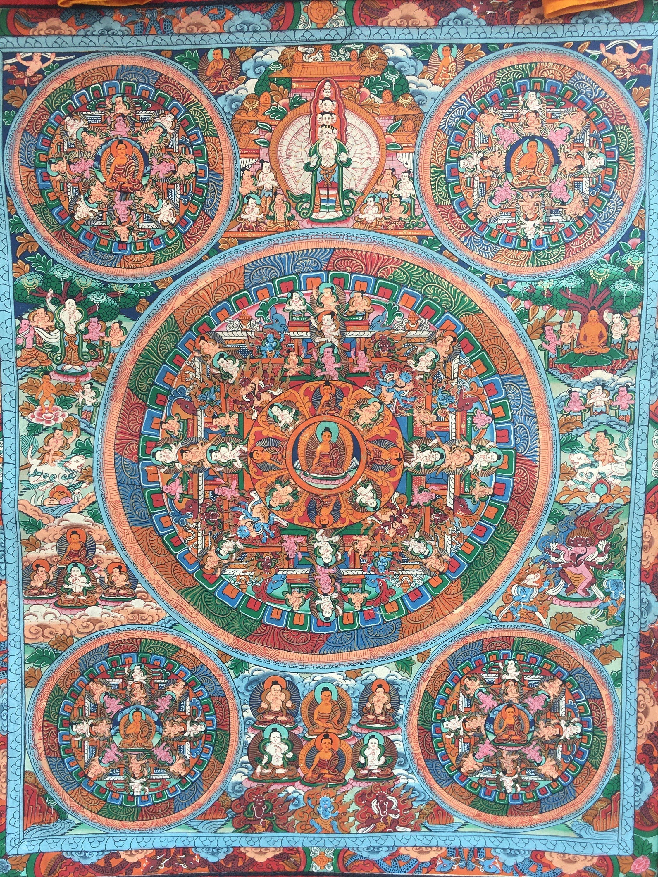 Traditional Buddhist Mandala | Bright Colored Mandala
