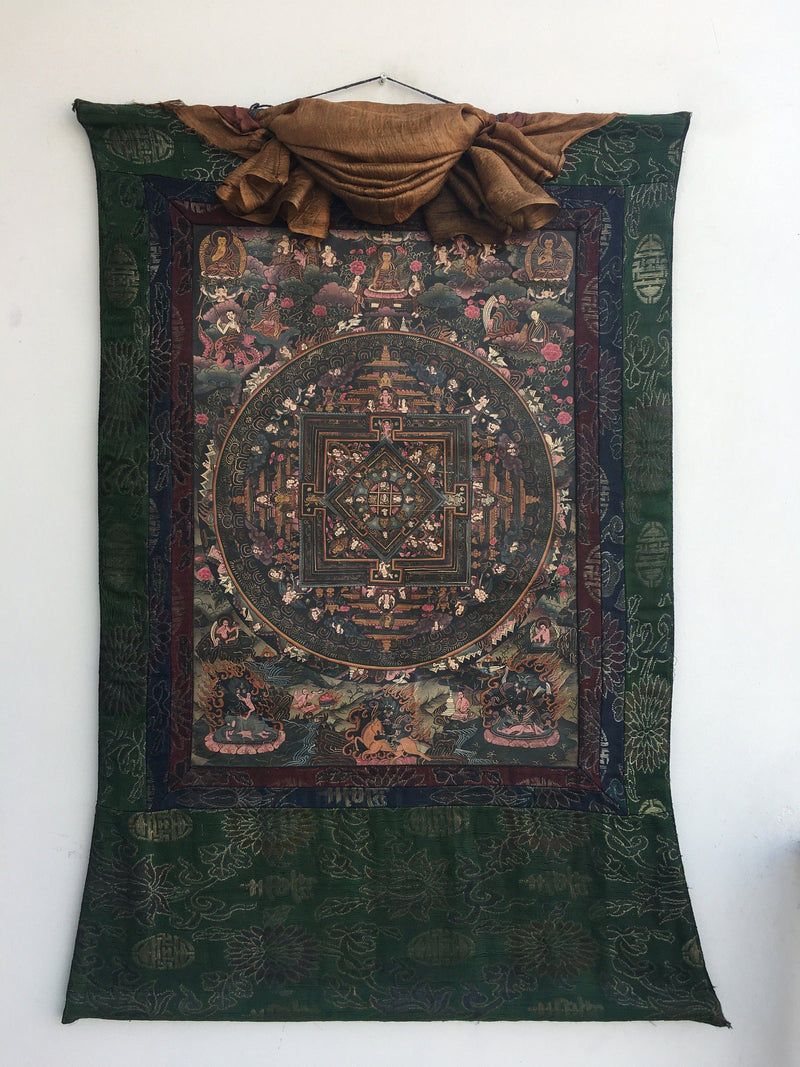 Oil Varnished Mandala | Original Hand Painted Buddha Thangka