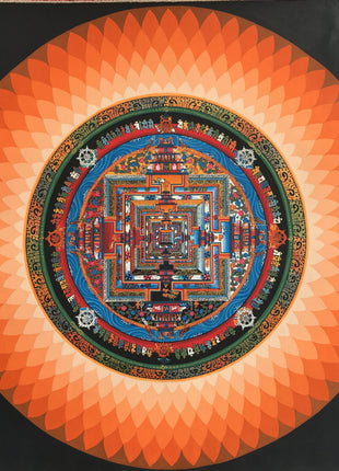 Kalachakra Mandala With Lotus | Tibetan Art | Thangka Painting