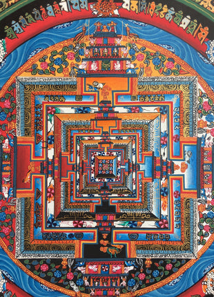 Kalachakra Mandala With Lotus | Tibetan Art | Thangka Painting