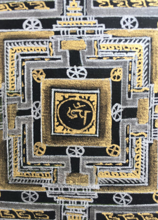 Kalachakra Mandala  |  Black And Gold Painting
