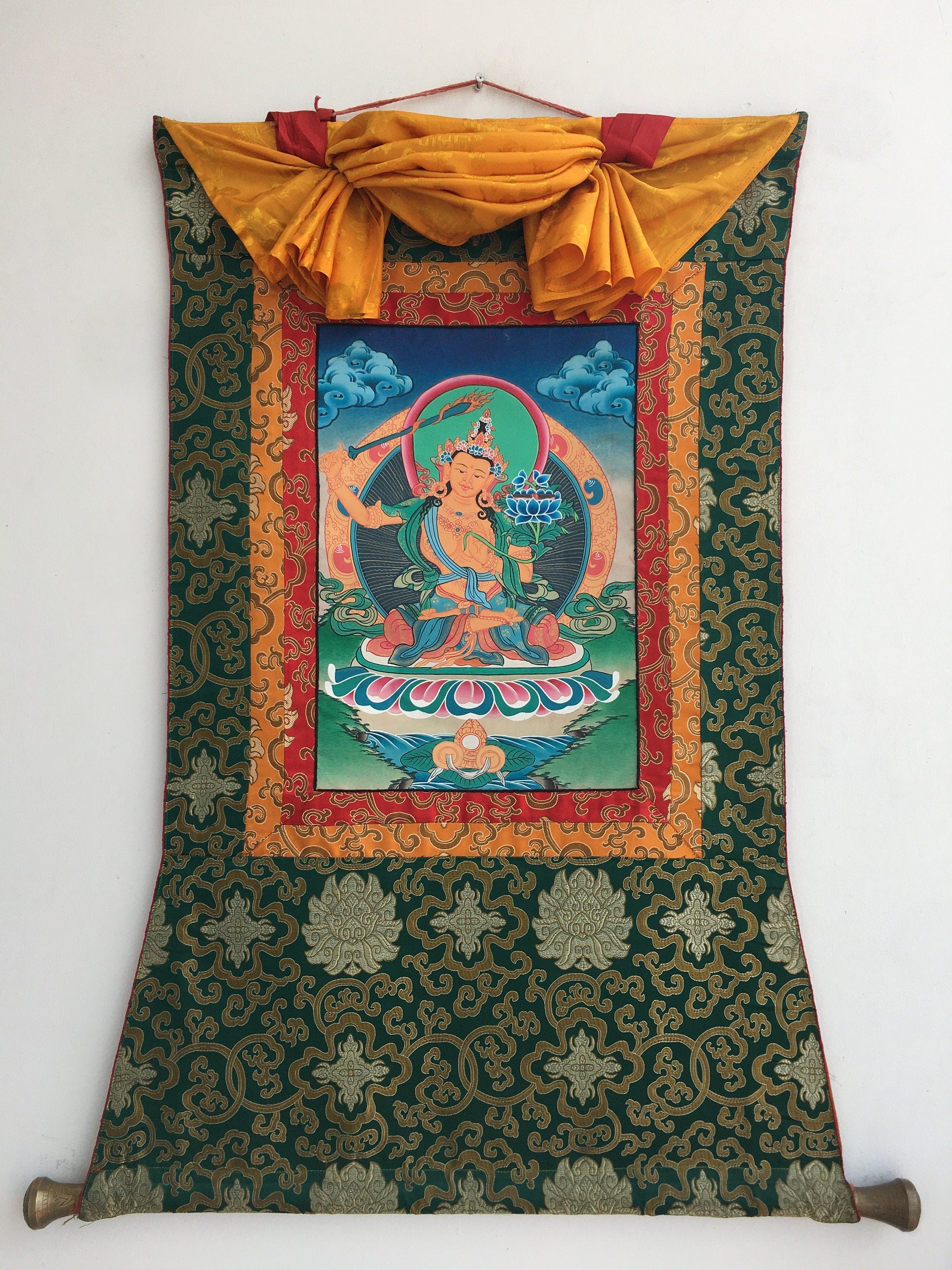 Buddhist Manjushri Thangka | Buddhist Thangka