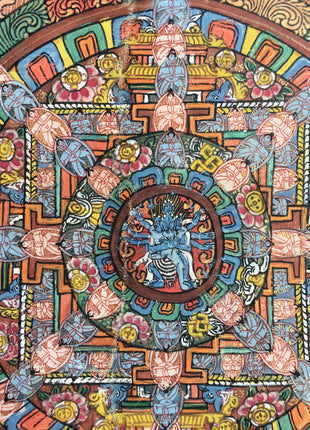 Brocade Mounted Heruka Mandala Thangka | Vintage Collection | Wall Decoration