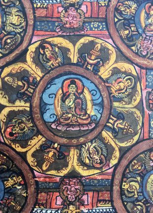 Vintage Buddha Mandala Thangka | Religious Handpainted Art | Wall Hanging Decoration