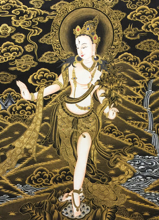 White Tara Thangka  | Tibetan Buddhist Deity Dolkar