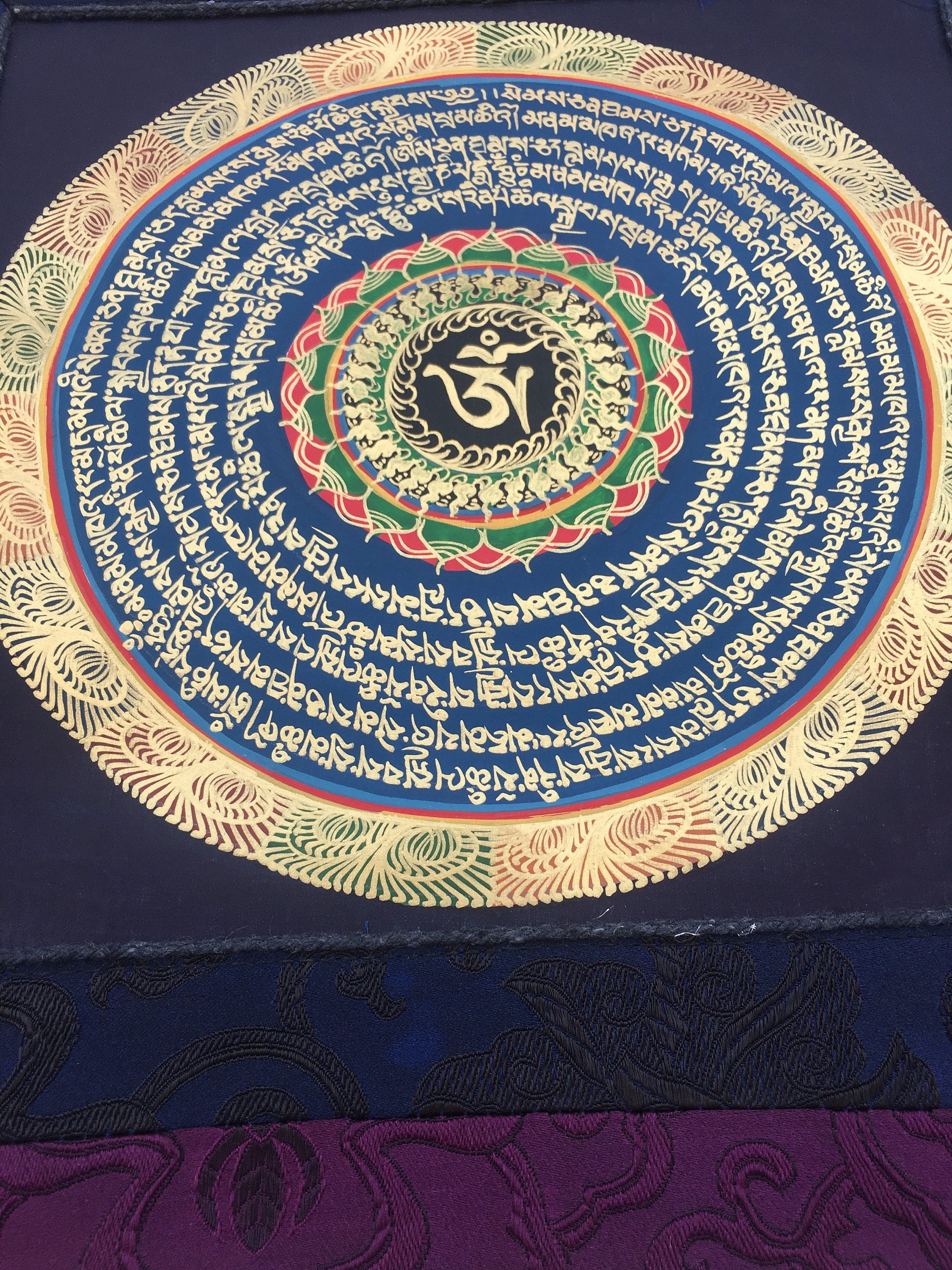 Mounted Mandala Thangka | Religious Handpainted Art | Wall Decoration