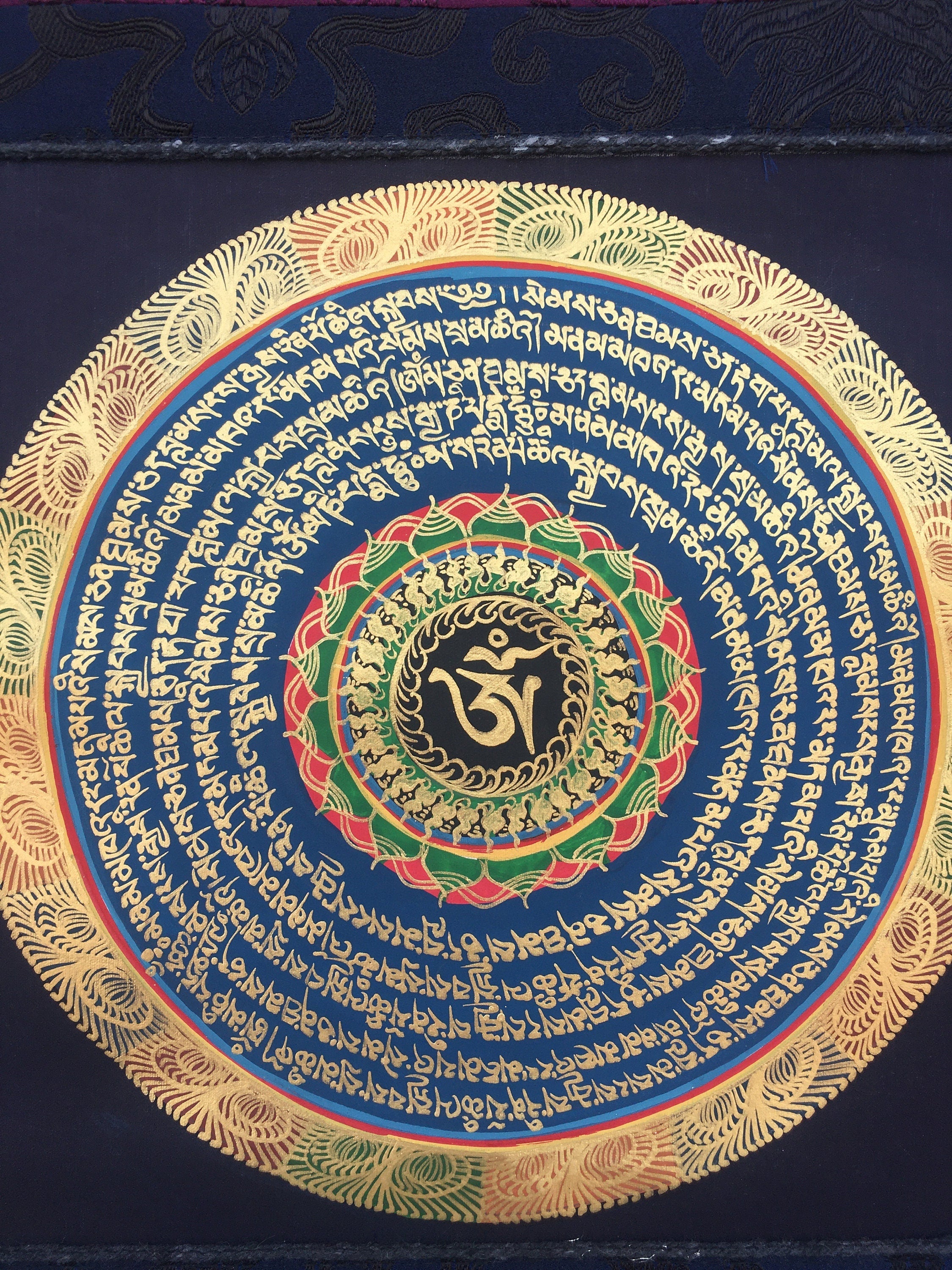 Mounted Mandala Thangka | Religious Handpainted Art | Wall Decoration