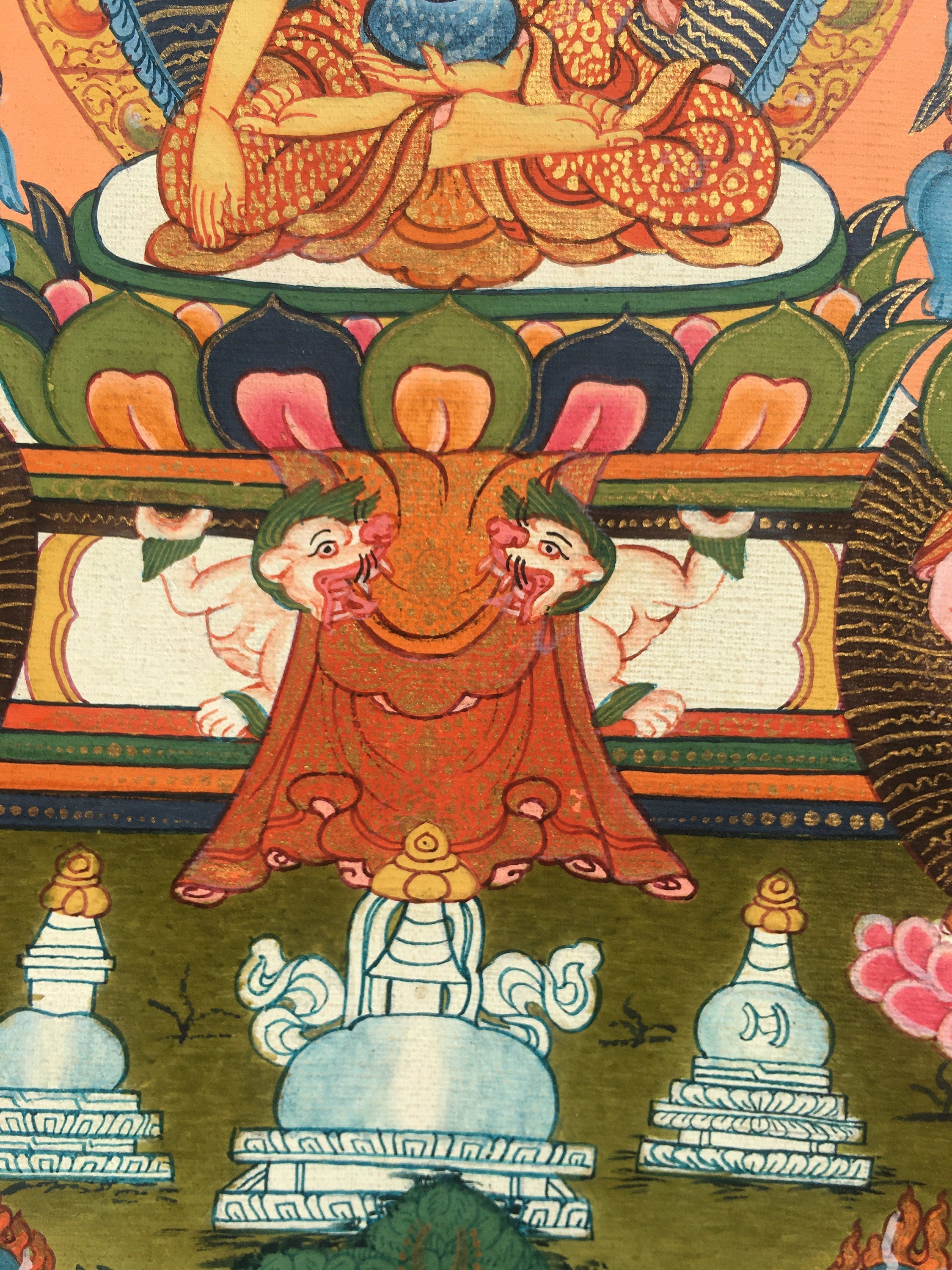 Small Sized Buddha Life Story | Original Hand-Painted Tibetan  Painting