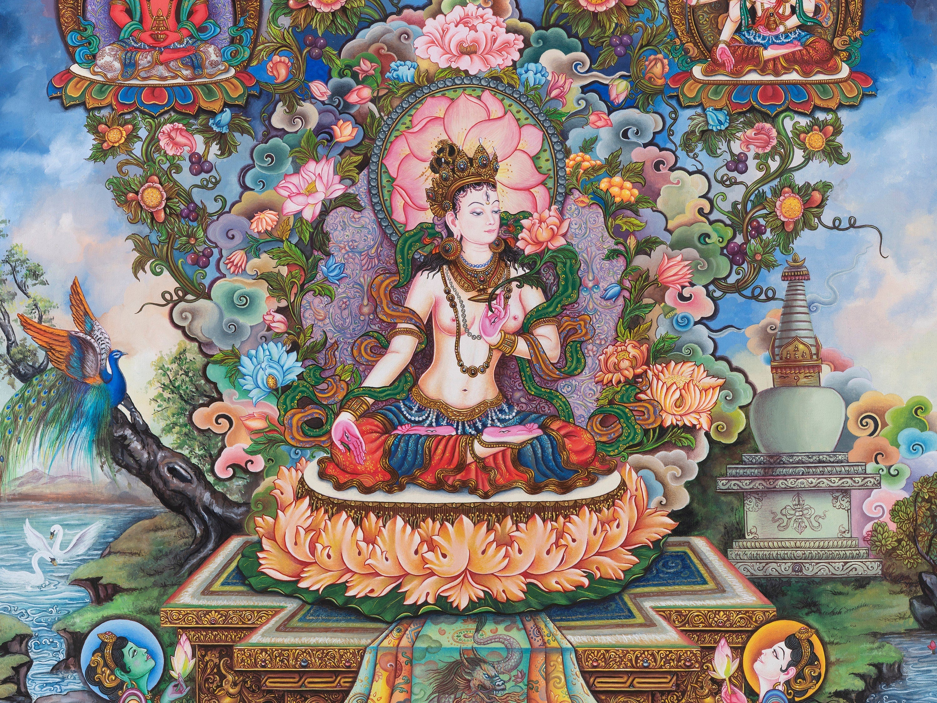 Bodhisattva White Tara | Nevari Art Style