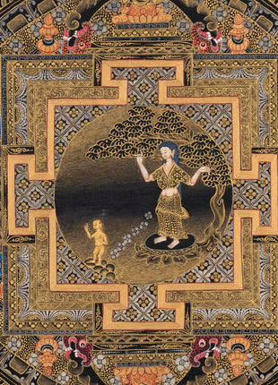 Mayadevi Wall Handing Mandala Thangka | Original Tibetan Painting
