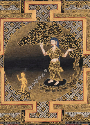 Mayadevi Wall Handing Mandala Thangka | Original Tibetan Painting