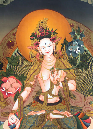 Tara Brocade Mounted Thangka  | Spiritual Gift for Buddhists