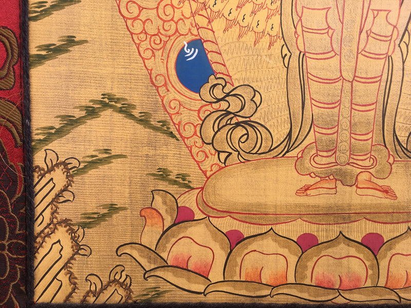 Avalokiteshavara Thangka Painting | CompassionTibetan Lokeshwor Art