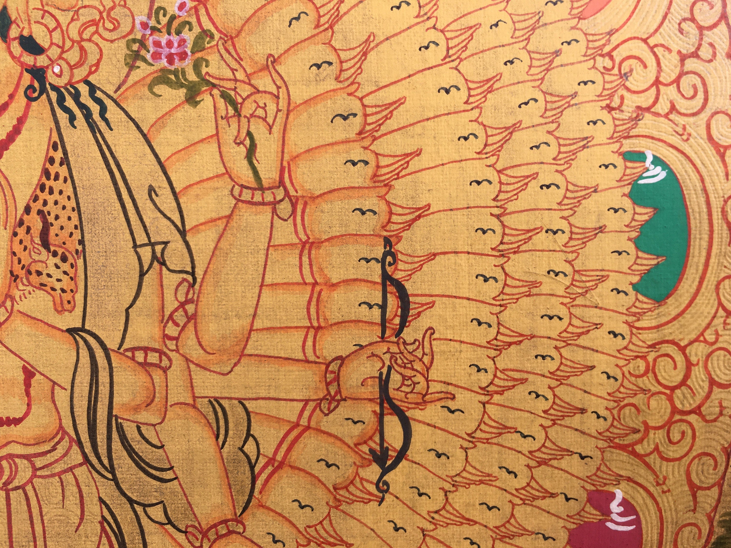 Avalokiteshavara Thangka Painting | CompassionTibetan Lokeshwor Art