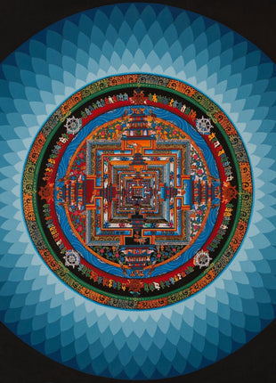Kalachakra Mandala Thangka |  Tibetan Thangka Art  for Meditation