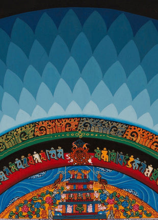 Kalachakra Mandala Thangka |  Tibetan Thangka Art  for Meditation