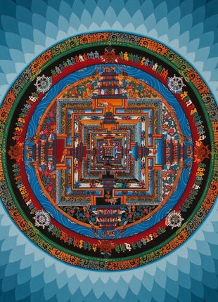Kalachakra Mandala Thangka |  Tibetan Thangka Art  for Meditation