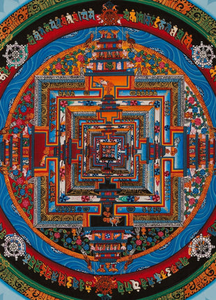 Kalachakra Mandala Thangka |  Tibetan Thangka Art  for Meditation