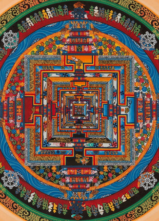 FineQuality Kalachakra Mandala | Mandala with Orange Halo