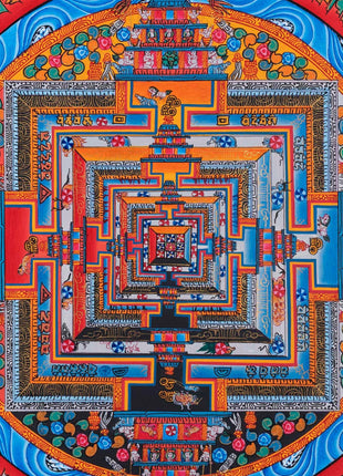 Gold Kalachakra Mandala | Buddhist Thangka