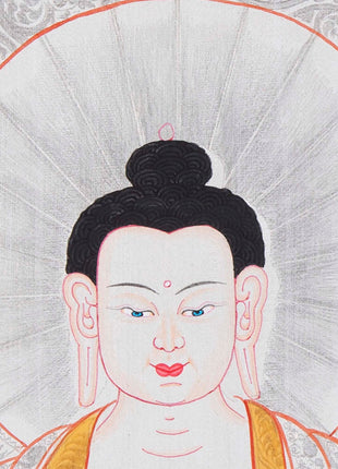 Dipankara, Gautama & Maitreya Surrounded By Aksobhya, Amitabha, Amoghasiddhi, Ratnasambhava And Vairocana