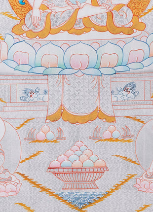 Dipankara, Gautama & Maitreya Surrounded By Aksobhya, Amitabha, Amoghasiddhi, Ratnasambhava And Vairocana